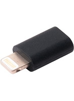 ミヨシ USB2.0 microB-ライトニングコネクタ変換アダプタ ブラック USA-MCL