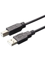ミヨシ USBケ-ブル AtoB 2m ブラック USB-N20/BK