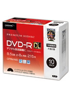 10個セット HIDISC DVD-R DL 8倍速対応 8.5GB 1回 CPRM対応 録画用 インクジェットプリンタ対応10枚 ス...