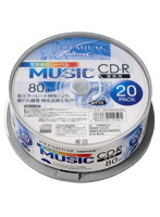 10個セット PREMIUM HIDISC CD-R 音楽用 80分 「写真画質レーベル」 ワイドエリア ホワイトプリンタブル...
