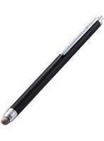 スマートフォン・タブレット用タッチペン/導電繊維タイプ/ブラック P-TPS03BK