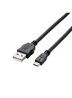 タブレット用USB2.0ケーブル/A-microB/2A出力/0.8m/ブラック TB-AMB2A08BK