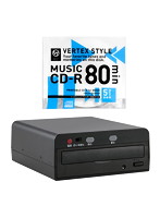 VERTEX 音楽CDをまるまる簡単録音 CDまるレコ ＋ CD-R（Audio） 80分 5Pセット SK-CDV＋CDR
