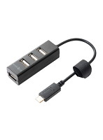 ミヨシ USB Type-C 対応 USB 4ポート ハブ機能搭載 ホストアダプタ SAD-HH02/BK