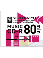 VERTEX CD-R（Audio） 80分 1P インクジェットプリンタ対応（ホワイト） 1CDRA80VX.WP