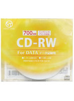 VERTEX CD-RW（Data） 繰り返し記録用 700MB 1-4倍速 1P インクジェットプリンタ対応（ホワイト） 1CDRW...