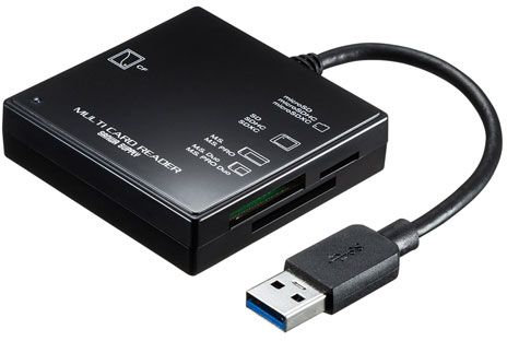 サンワサプライ USB3.1 マルチカードリーダー ADR-3ML39BK