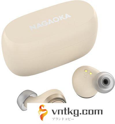 NAGAOKA Bluetooth5.0対応 オートペアリング機能搭載 長時間連続再生完全ワイヤレスイヤホン アイボリー BT824IV