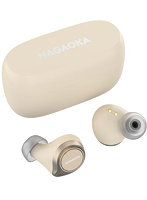 NAGAOKA Bluetooth5.0対応 オートペアリング機能搭載 長時間連続再生完全ワイヤレスイヤホン アイボリー...