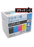 2個セット ワールドビジネスサプライ Luna Life ブラザー用 互換インクカートリッジ LC11-4PK ブラック1...