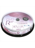 400枚セット（10枚X40個） Lazos 録画用DVD-R L-CP10PX40
