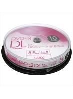 200枚セット（10枚X20個） Lazos データ用DVD＋R DL L-DDL10PX20