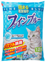 固まる紙製猫砂 ファインブルー 12L