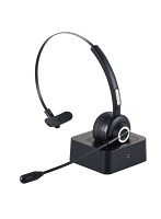 Bluetooth片耳ヘッドセット/オーバーヘッドタイプ/充電台付/ブラック