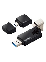 LightningUSBメモリ/USB3.2（Gen1）/USB3.0対応/16GB/Type-C変換アダプタ付/ブラック MF-LGU3B016GBK