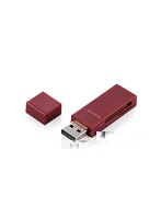 カードリーダー/スティックタイプ/USB2.0対応/SD＋microSD対応/レッド MR-D205RD