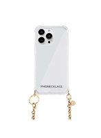 PHONECKLACE チェーンショルダーストラップ付きクリアケース for iPhone 13 Pro ゴールド PN21602i13PGD