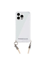 PHONECKLACE ロープショルダーストラップ付きクリアケース for iPhone 13 Pro ベージュ PN21604i13PBG