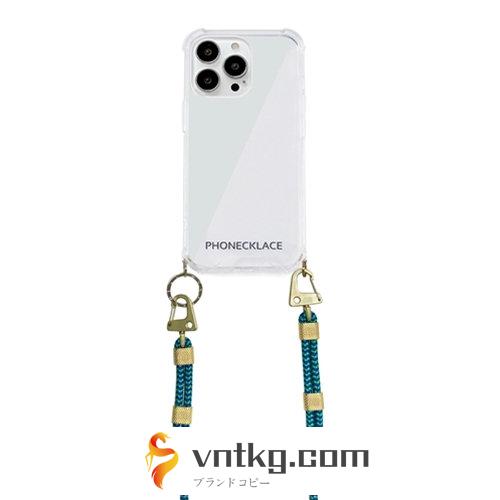 PHONECKLACE クロスボディストラップ付きクリアケース for iPhone 13 Pro Sea PN21607i13PSE
