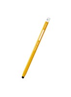 タッチペン/スマホ・タブレット用/鉛筆型/三角/細軸/超感度タイプ/イエロー P-TPEN02SYL