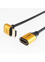 ホーリック HDMI延長ケーブル L型90度 15cm ゴールド HLFM015-583GD