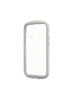 LEPLUS iPhone 12 mini 耐衝撃ハイブリッドケース PALLET CLEAR Flat ライトグレー LP-IS20PLCLGY