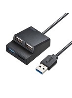 サンワサプライ USB3.2Gen1＋USB2.0コンボハブ カードリーダー付き USB-3HC315BKN