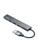 サンワサプライ USB 3.2 Gen1＋USB2.0 コンボ スリムハブ（カードリーダー付き） USB-3HC319S