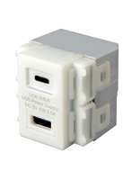 サンワサプライ 埋込USB給電用コンセント （TYPEC搭載） TAP-KJUSB1C1W