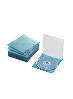 CD DVDスリムプラケース 1枚収納 10パック クリアブルー CCD-JSCS10CBU