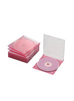 CD DVDスリムプラケース 1枚収納 10パック クリアピンク CCD-JSCS10CPN