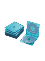 CD DVDスリムプラケース 2枚収納 10パック クリアブルー CCD-JSCSW10CBU