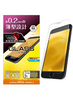 iPhone SE 第3世代/SE 第2世代/8/7/6s/6 用 ガラスライクフィルム 薄型 硬度9H 高透明 エアーレス PM-A2...