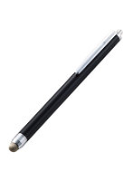 タッチペン スタイラスペン 抗菌 導電繊維タイプ クリップ付 ブラック P-TPS03ABBK
