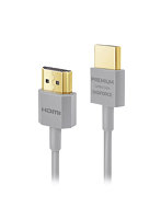 デジフォース PREMIUM HDMI Cable 4K/Ultra HD対応ケーブル 超スリムタイプ 0.9m チャコールグレー D0040CG