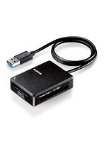 カードリーダー USB3.0 超高速 【SD＋microSD＋MS＋CF対応】 ケーブル50cm付 USB-A ブラック MR3-C402BK