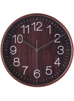 掛時計 プライウッド Φ28cm BR（85367）