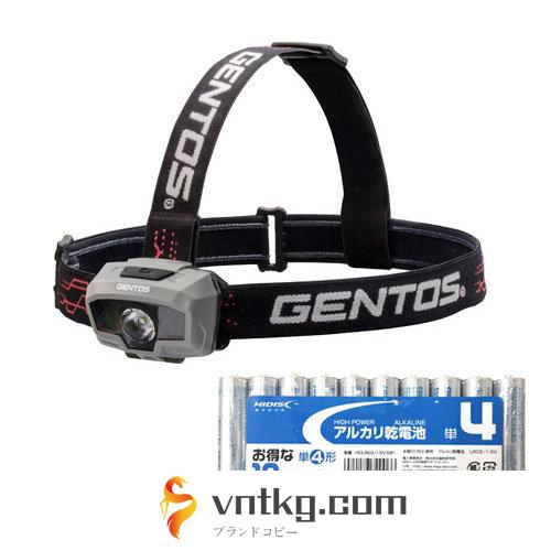 GENTOS CBシリーズヘッドライト ＋ アルカリ乾電池 単4形10本 CB-100D＋HDLR03/1.5V10P
