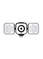 ムサシ RITEX フリーアーム式LEDセンサーライト防犯カメラ（8W×2灯） 防雨型 C-AC8160