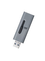 USBメモリ 32GB USB3.2（Gen1） 高速データ転送 スライド式 キャップなし ストラップホール付 グレー MF...