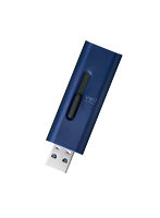 USBメモリ 32GB USB3.2（Gen1） 高速データ転送 スライド式 キャップなし ストラップホール付 ブルー MF...