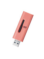 USBメモリ 32GB USB3.2（Gen1） 高速データ転送 スライド式 キャップなし ストラップホール付 レッド MF...
