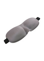 ミヨシ 3Dアイマスク 耳栓付き グレー MBZ-EM01/GY