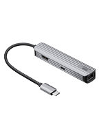 サンワサプライ USB Type-Cマルチ変換アダプタ（HDMI＋LAN付） USB-3TCHLP7S