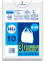 ハウスホールドジャパン 取っ手付きゴミ袋30L 半透明 10枚入りKT30