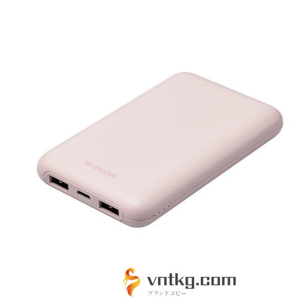 モバイルバッテリー 10000mAh 大容量 軽量 小型 PD 最大20W 入出力（ USB Type C ×1） 出力（ USB A ×2） 【 iPad iPhone Android 各種対応 】 ピンク DE-C44-10000PN