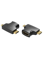 VENTION 2 in 1 Mini HDMI and Micro HDMI Male to HDMI Female アダプター AG-2281