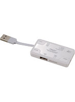 USB2.0マルチカードリーダー・ライター/3ポート/ホワイト CRW-5M53W