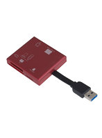 USB3.2Gen1マルチカードリーダー/赤 CRW-37M87R