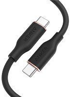 Anker PowerLine III Flow USB-C ＆ USB-C ケーブル （0.9m ミッドナイトブラック） A8552N11
